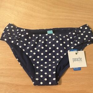 Panache Dark Blue Polka Dot Swim Bottom
